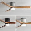 Wooden fan blade fan lamp