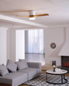 Wooden fan blade fan lamp