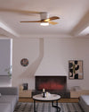 Wooden fan blade fan lamp