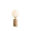 Yellow Travertine Spherical Bedroom Glass Table Lamp