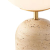 Yellow Travertine Spherical Bedroom Glass Table Lamp