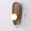 Vintage solid wood bedside corridor wall lamp