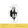 Retro outdoor waterproof villa door balcony corridor wall lamp