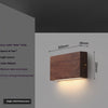 Japanese style LED solid wood wall lamp