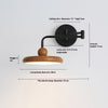 Foldable flying saucer wall lamp