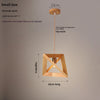 Triangular solid wood chandelier