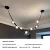 Postmodern creative restaurant leather belt chandelier