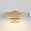 Solid wood LED wall light