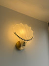 Brass Glass crystalShell Wall Light