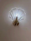 Brass Glass crystalShell Wall Light