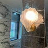 Brass Glass crystalShell Wall Light