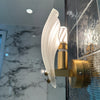 Brass Glass crystalShell Wall Light