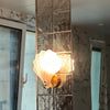 Brass Glass crystalShell Wall Light